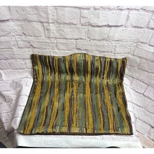 Striped Green and Yellow Accent Pillow Cover SET Of 4!!